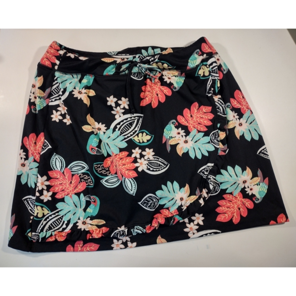 Zelos tropical print skort size M